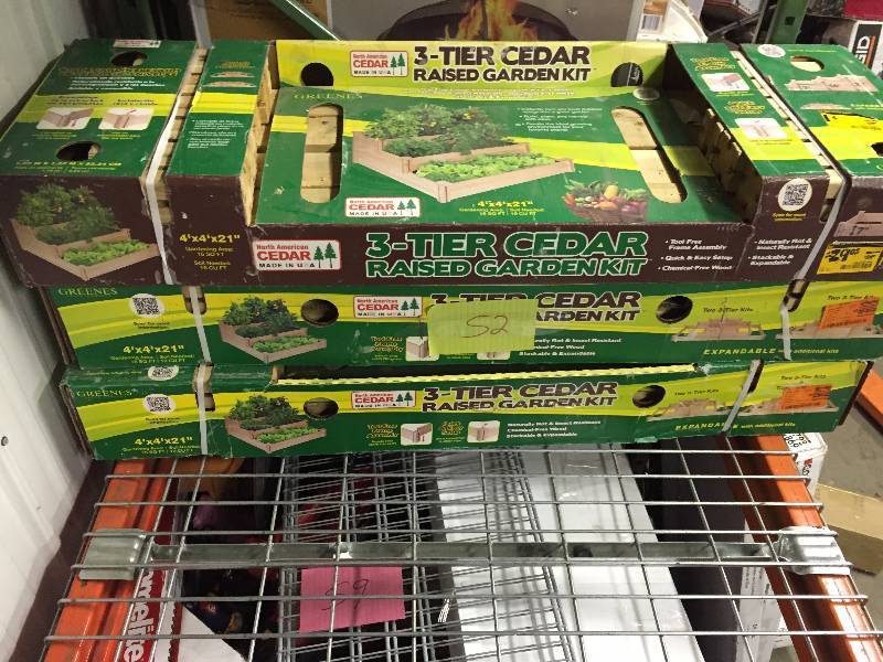 Lot of 2 3 Tier Cedar Raised Garden Kit NEW