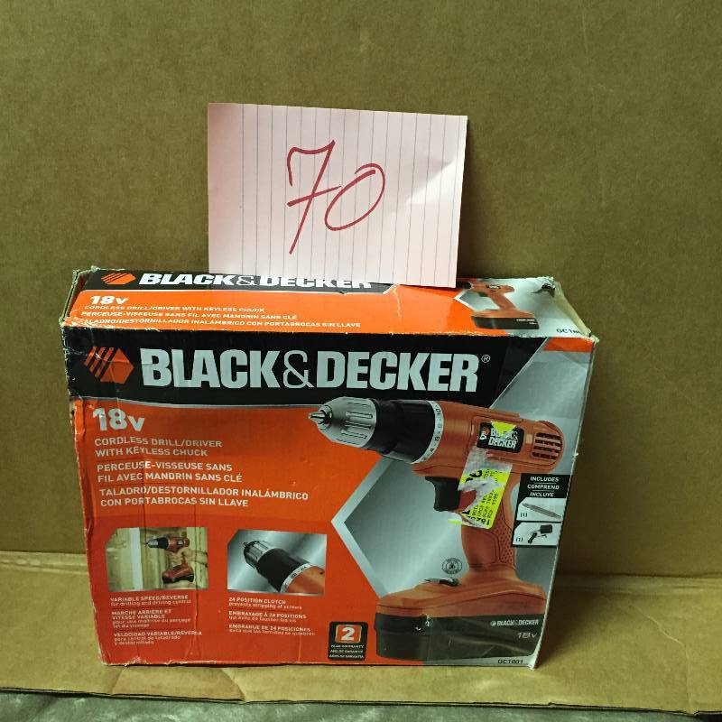 Black and Decker 18 V Dril gc1801 New