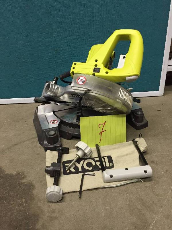 Ryobi 9 amp 7 14 Compound Miter Saw with Laser