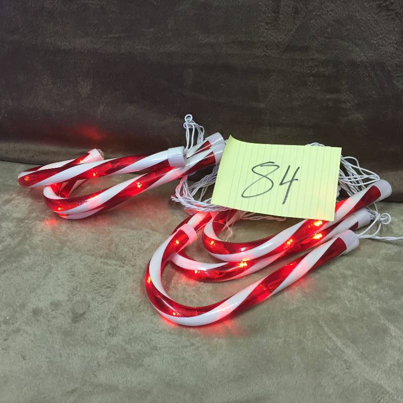 6 PC Candy Cane LED Pathay lights no Stakes