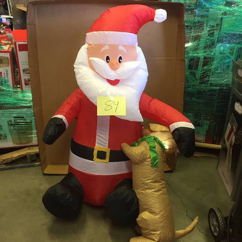 Santa and Dog Inflatable decoration