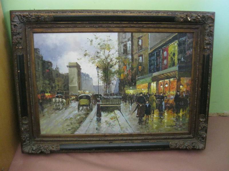 lot 38 image: Large Oil Painting On Canvas. S. Hofner - Listed Artist