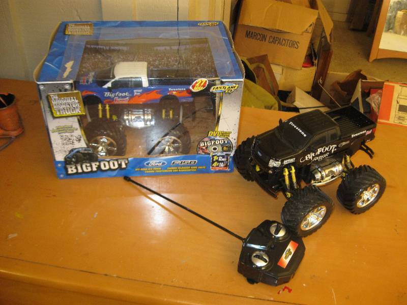lot 43 image: Pair Of Remote Control Monster Trucks. One is New.
