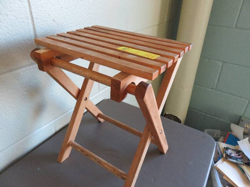 small wood folding bench