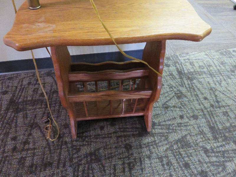 Vintage magazine rack end table