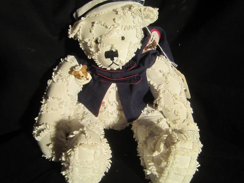 Sailor Bear - Hand Made from Quilt