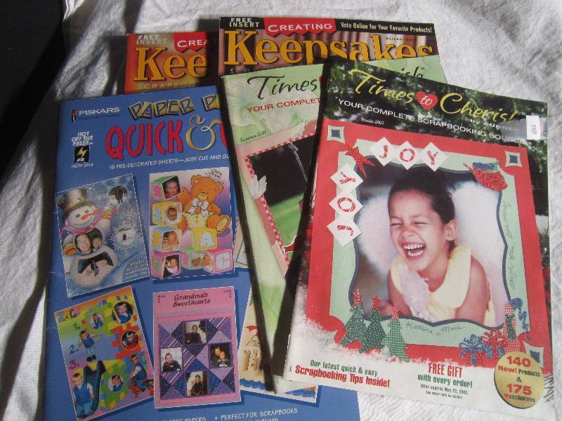 Quick & Easy Pre-Decorated Sheets, 2 Keepsakes Scarpbook Magazines & 2 Times Cherish