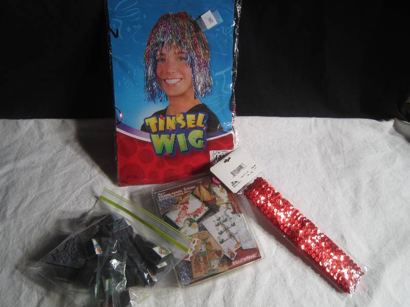 LOT - Stamps, Wig, Headbands