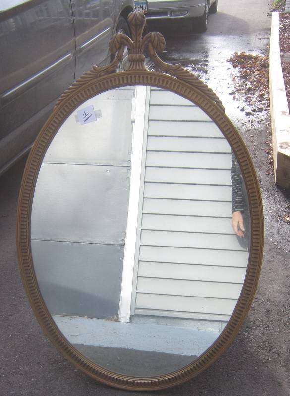 Antique Oval Mirror - 40 x 26  Very Unique