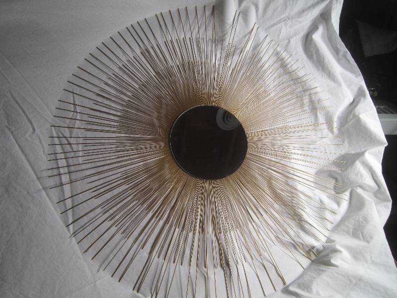 Round Metal Mirror.  Very cool  30  Round