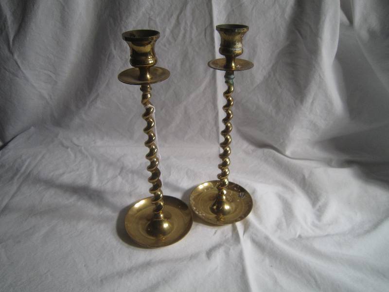 Pair of Brass Candle Holders 10