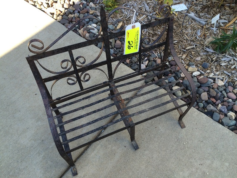 Metal Garden Bench  Measures 20 long x 9 wide x 18 high