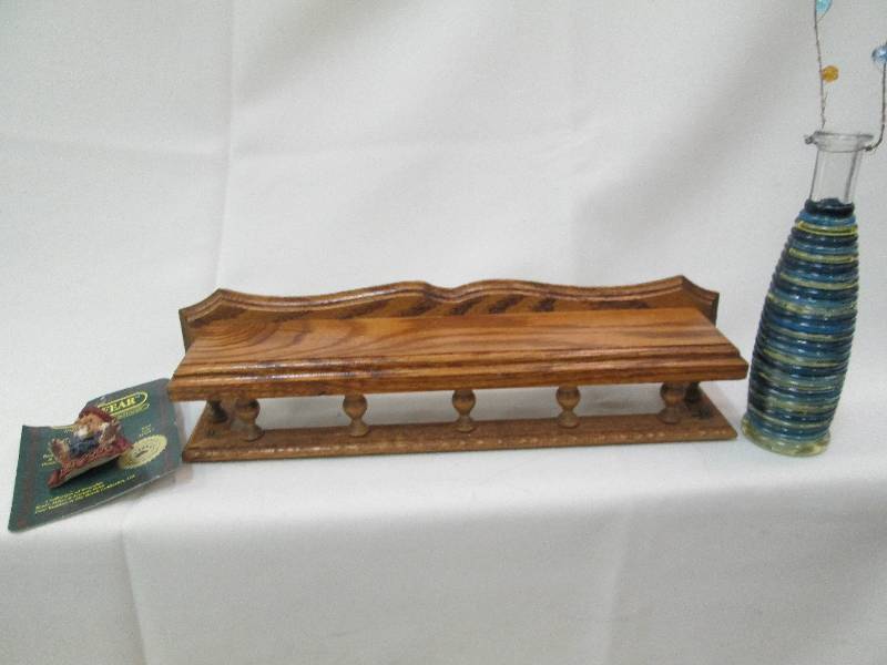 small wooden shelf 12 inch, bear pi...