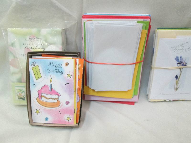 2 boxes birthday cards, sympathy ca...