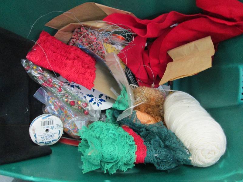 Crafting goody box yarn, beads, la...