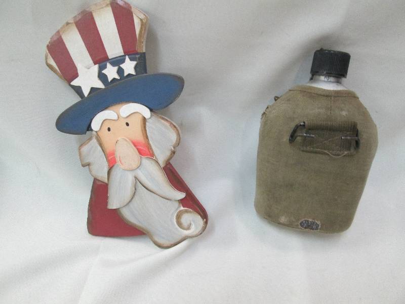 Uncle Sam plaque, military type wat...
