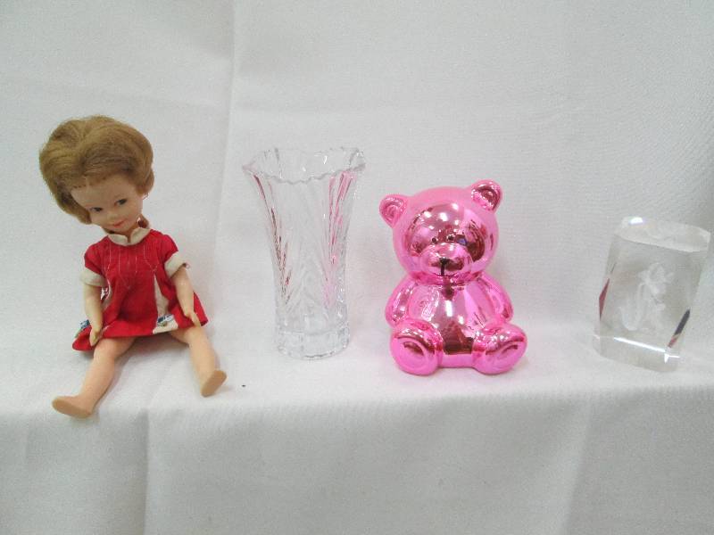 Assortment Small doll, cut glass b...
