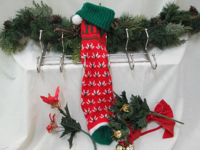 Pine swag, metal hanger, Christmas ...