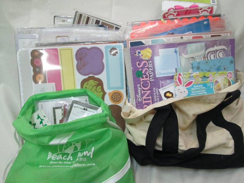 2 grab bags of scrapbooking supplie...