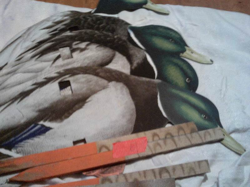 4 duck decoy silhouettes