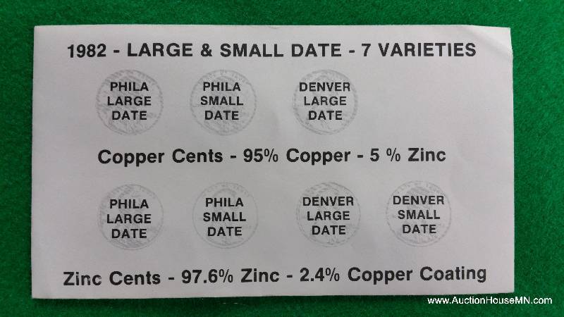 1982 Large & Small Cent Set - Sealed