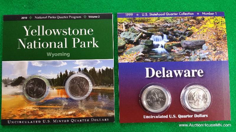 (4) US Statehood  Park Quarters in Collectors Packaging