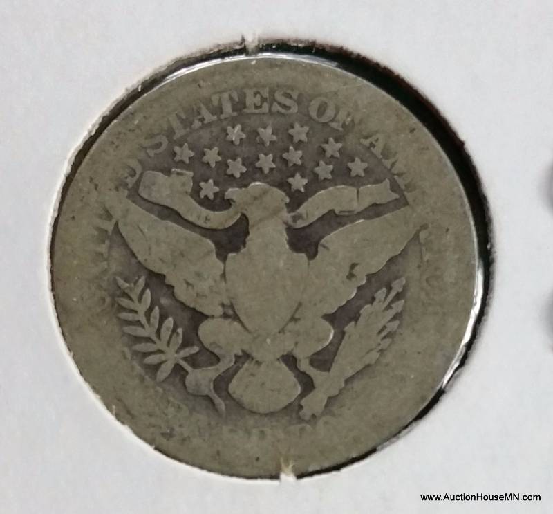 1905 Silver Barber Quarter - Semi Key
