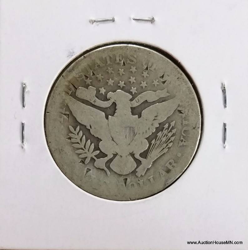1902 P Silver Barber Half Dollar - Chop Marks