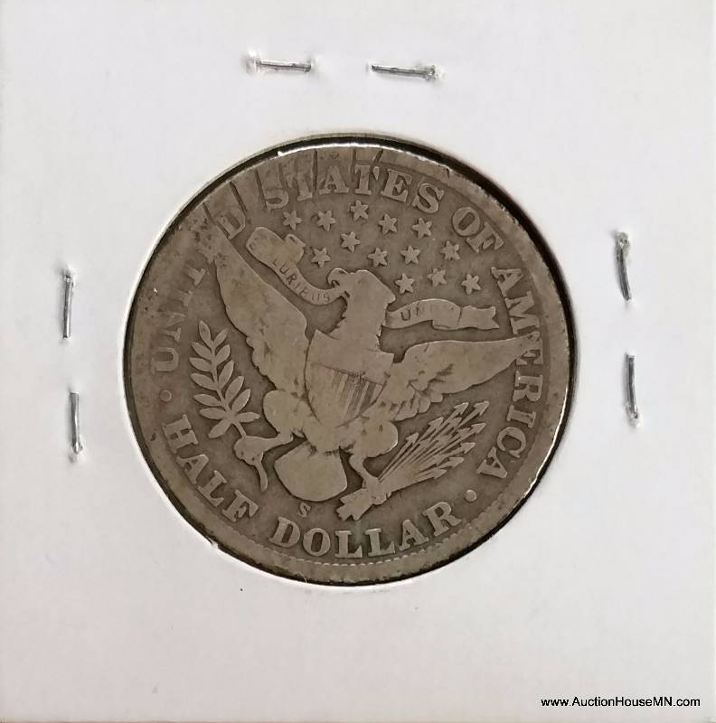 1909 S Silver Barber Half Dollar