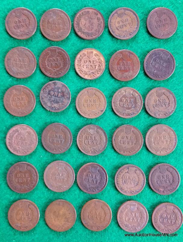Nice Group of (30) Indian Head Cents