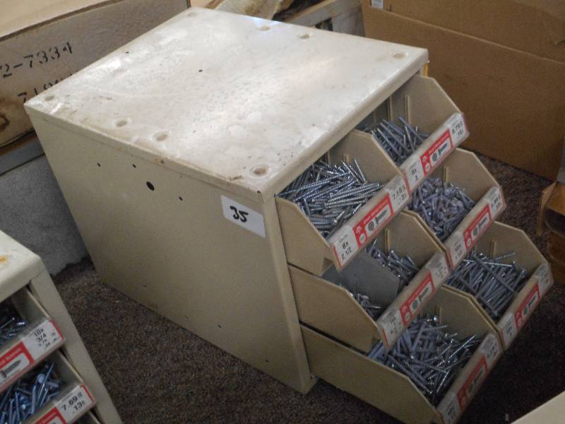 lot 35 image: Industrial Parts Bin Containing Mis...