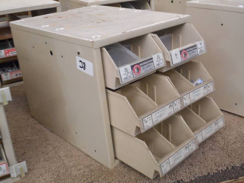 lot 38 image: Industrial Parts Bin ...