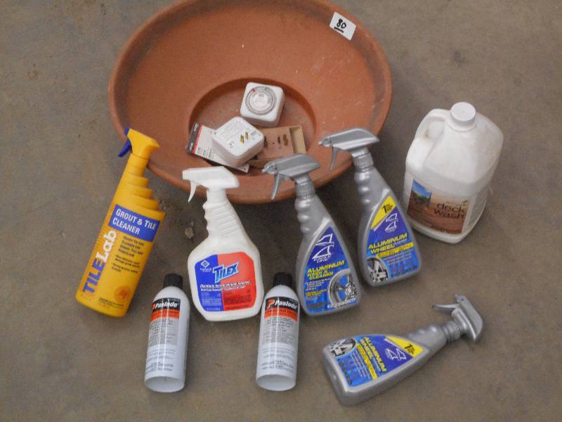 lot 80 image: Flower Pot With Misc Wheel & Tire ...