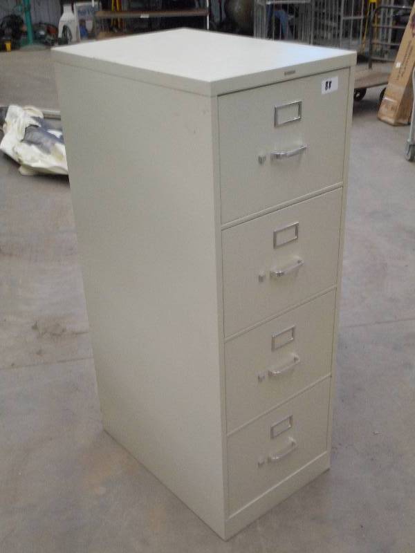 lot 88 image: Hon 4-Drawer Steel File Cabinet ...