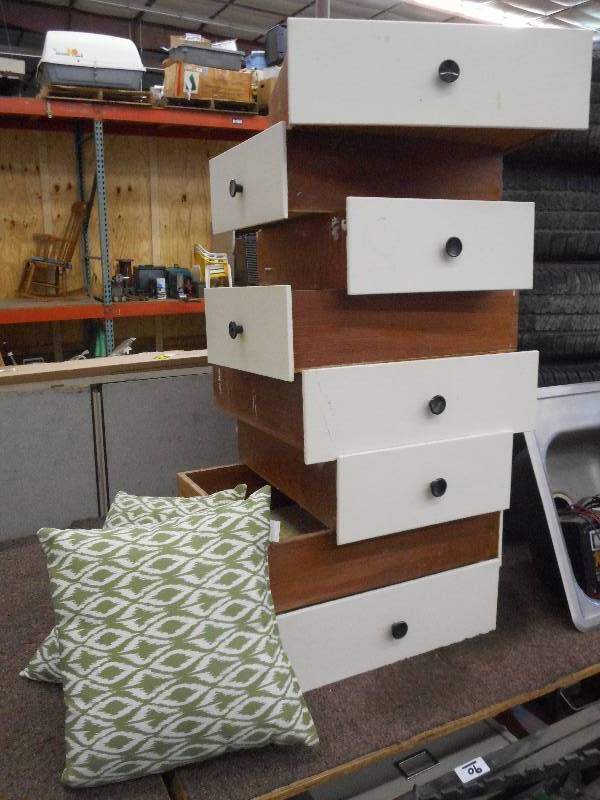 lot 100 image: (8) Vintage Wooden Dresser Drawers ...