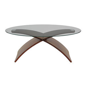 Lumisource Criss Cross Coffee Table - Walnut