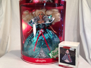 Hallmark Happy Holidays Barbie Doll & Ornament