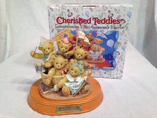 Cherished Teddies Commemorative 5 year Anniversary Figurine