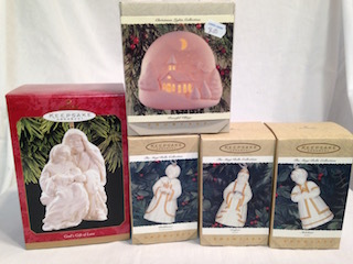 Hallmark White Porcelain Themed Ornaments