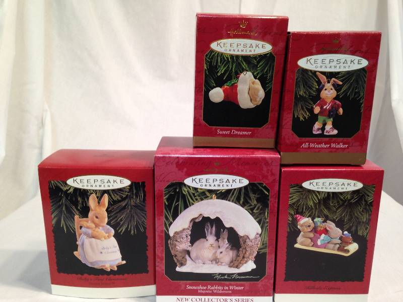 Hallmark Bunny Themed Ornaments