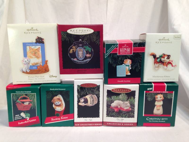 Hallmark Cat themed Ornaments