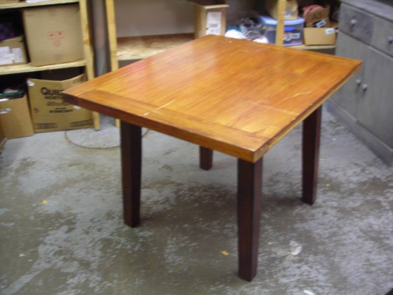lot 6 image: All Wood Dining Table 44 x 36