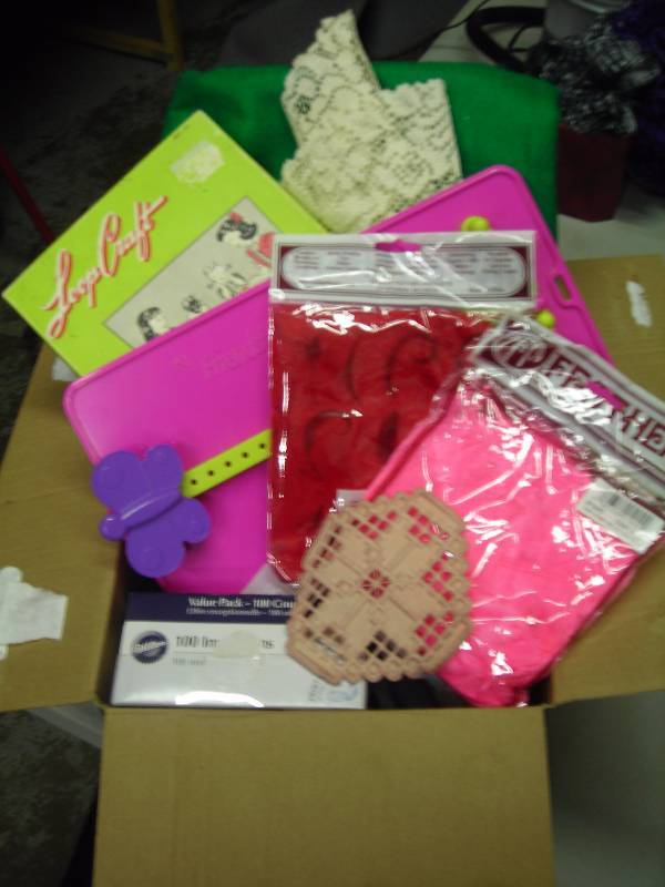 lot 15 image: Box Lot Of Crafting Supplies