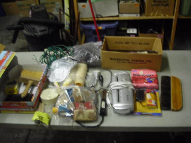 lot 27 image: Paper Shredder, Shop Towels, Paint Brushes Other Hardware Related