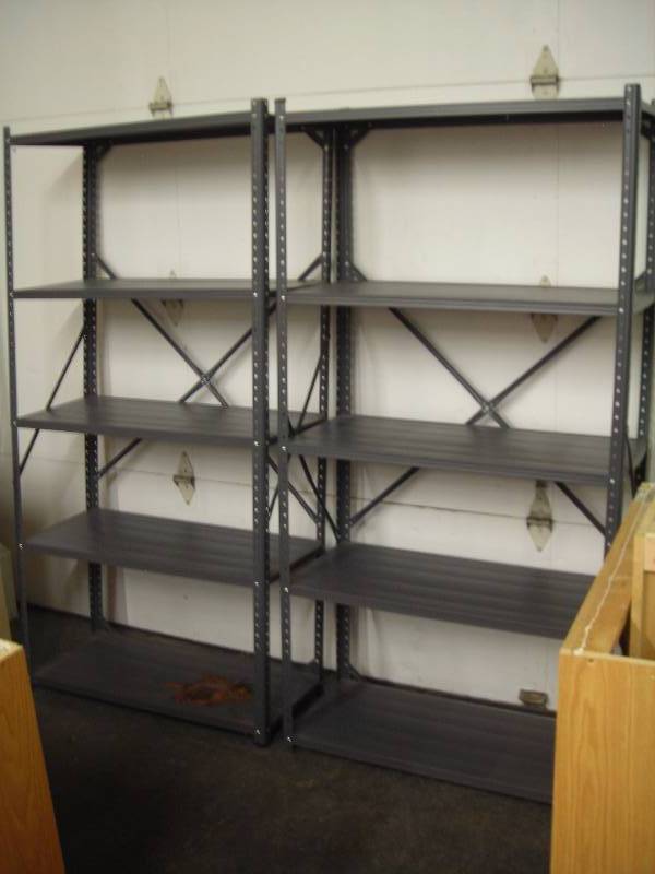 lot 32 image: 2- Metal Storage Shelf Units 36 x 15 x 70
