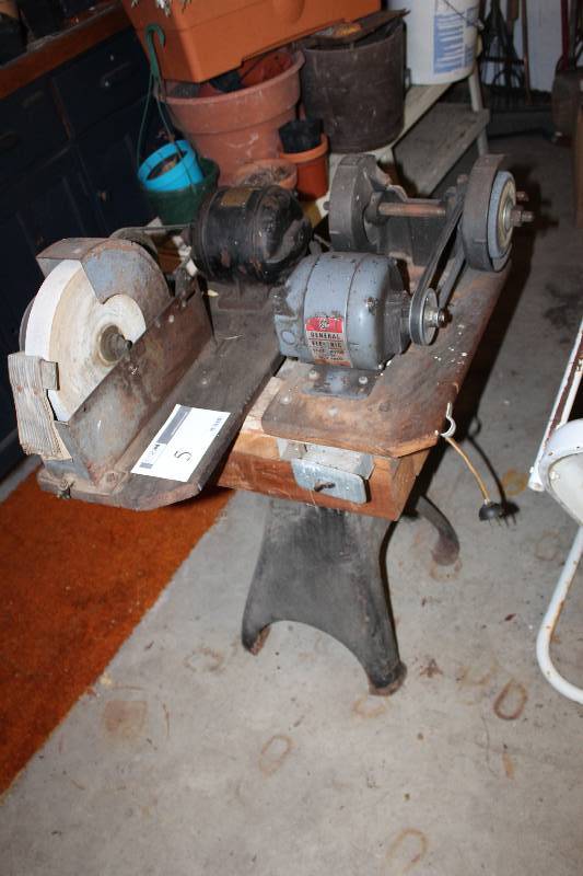 lot 5 image: General Electric Motor and Grinding Wheel