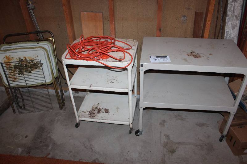 lot 80 image: Carts (2) and TV trays (2)
