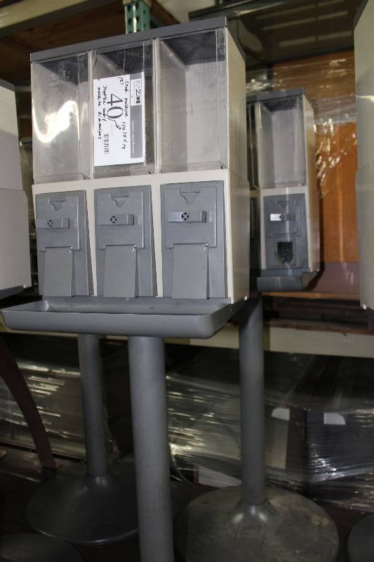 Lot of (2) Three Slot Candy Machine Dispensers