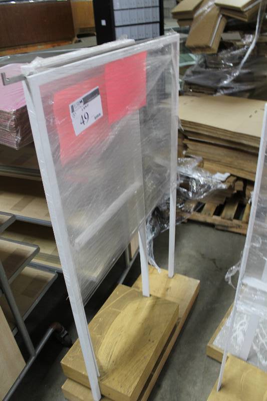 Lot of (2) White Metal Display Stands