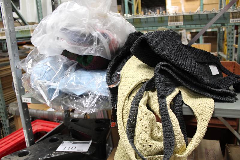 Lot of Handbags and Blankets
